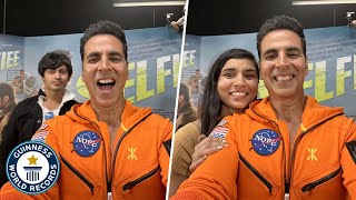 Akshay Kumar Attempts Most Selfies Taken In Three Minutes  Guinness World Records [upl. by Jessen551]