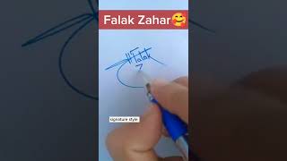 Falak Zahar name signature F stylish signatures falak signature trending fyp youtube shorts [upl. by Elohcim]