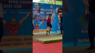 127clean and jerk in 61kg category 🔥 sports indianweightlifter fitnessinspiration motivation [upl. by Garibold]