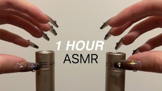 ASMR 1 Hour of Gentle and Intense Mic Tapping and Scratching with Nails Rode NT5 [upl. by Scibert117]