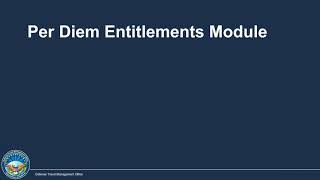 Authorizing Per Diem Expenses in DTS [upl. by Skees]