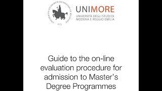 University of Modena  UNIMORE  Registration amp Application Process 2024 [upl. by Ecirtaemed]