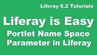 Liferay Tutorial 08  Portlet Name Space Parameter in Liferay [upl. by Notxam]