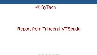 XLReporter report from Trihedral VTScada [upl. by Isle]