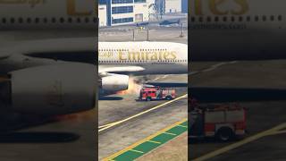 Airbus emergency landing extinguished by emergency rescue fire brigade today Gta 5 gta5 fyp crash [upl. by Anatola]