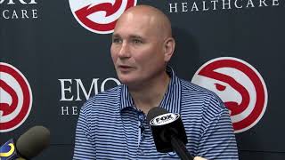 Hawks GM Travis Schlenk discusses 2018 draft needs recent workouts [upl. by Noelle842]