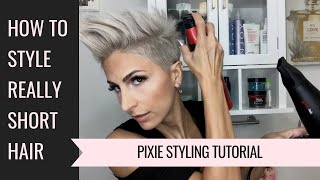 How to Style Short hair  Pixie Hair Tutorial [upl. by Eatnod388]