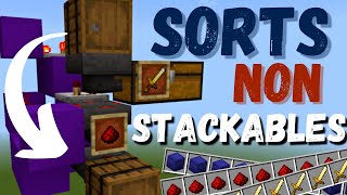 NonStackable Item Sorter Tutorial  Minecraft Bedrock 11819 [upl. by Elocim]