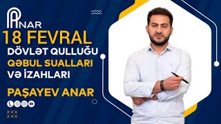 18 fevral 2024 DÖVLƏT QULLUĞU QƏBUL SUALLARININ İZAHI [upl. by Kealey877]