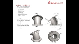 Solidworks CSWA Exam Practice  PART MODELLING  Section F  4 [upl. by Nihi300]