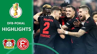 UNBEATEN Leverkusen enters the FINAL  Leverkusen vs Düsseldorf 40  Highlights  DFBPokal [upl. by Sarette]