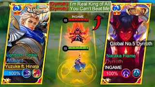 GLOBAL ALUCARD VS TOP GLOBAL DYRROTH TRASHTALKER 🔥  WHO IS THE KING OF LIFESTEAL  INTENSE MATCH [upl. by Dagney]