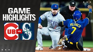 Cubs vs Mariners Game Highlights 41224  MLB Highlights [upl. by Oznol]