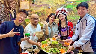 Pơ vlog  pơ đưa cô em chồng về thưởng thức mẹt lợn nhà hàng SaPa Tv [upl. by Rockey737]