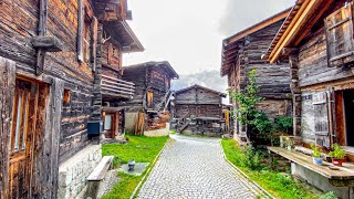 Bellwald is a spectacular Swiss village high up in the Swiss Alps 🇨🇭 Switzerland 4K [upl. by Hemetaf]