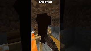 OP Raid Farm EXPLOIT in Minecraft Fast amp Easy Build SHORTS [upl. by Richy865]