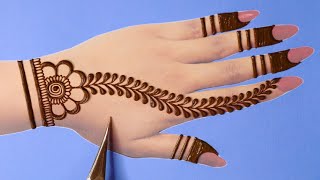 Latest Simple Backhand Mehandi design Simple Mehandi designs Easy Mehndi designs Henna Mehandi [upl. by Namas]