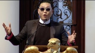 quotGangnam Stylequot Singer PSY Visits Harvard [upl. by Saenihp413]