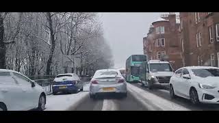 glasgow in the snow Edinburgh rd March 2023 [upl. by Collis]