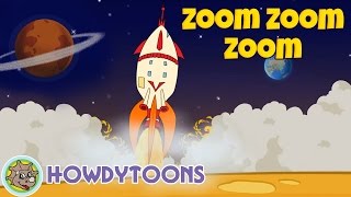 Zoom Zoom Zoom We’re Going to the Moon  Nursery Rhymes For Children amp The Train Song by Howdytoons [upl. by Montford]