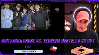 FINAL REACCIÓN BIGTAMINA DROSE vs TEOREMA x DESTELLO x CITOVY  LIGA INMORTAL2024 freestyle chile [upl. by Possing984]