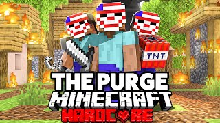 100 Players Simulate THE PURGE in Minecraft REMATCH [upl. by Aicilec449]