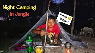 Night Camping In Dangerous Forest  Indian Camping  Jungle Camping And Maggie Cooking [upl. by Bat]