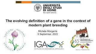 The evolving definition of a gene in the context of modern plant breeding Prof Michele Morgante [upl. by Zawde]