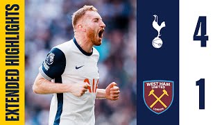 Tottenham Hotspur 41 West Ham  EXTENDED PREMIER LEAGUE HIGHLIGHTS [upl. by Kloster320]