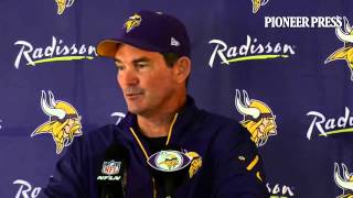 Vikings coach Zimmer had good things to say about wide receiver Adam Thielen who played for Mankat [upl. by Ellinger]