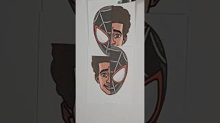 SpiderMan Verse 3 Transformation Miles Morales Craft shorts art spiderman craft [upl. by Rigby55]