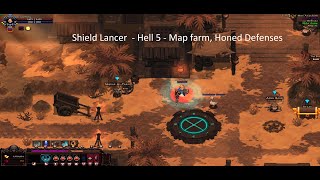 Hero Siege 2 Season 4 Shield Lancer Honed Defense Hell 5 Map farm build [upl. by Revlis]