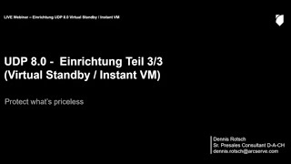 UDP 80  Einrichtung Teil 33 Instant VM  Virtual Standby [upl. by Atile]