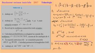 Bacalaureat 2017 M2 Tehnologic Sesiunea Iulie [upl. by Donatelli]