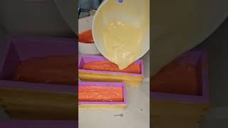 Lets Make Peach Prosecco Soap Pt 1 soapmaking coldprocesssoap smallbusiness soapmaker [upl. by Trumann649]