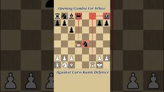 Opening Gambit For White Against CaroKann Defence chess shorts youtubeshorts [upl. by Nilyahs57]