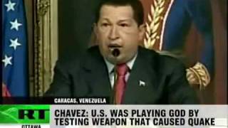 BREAKING NEWS Hugo Chavez Acuses America of using HAARP to cause Haitian Earthquake [upl. by Annayram]