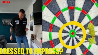 DAY 44 🎯 WILL WEARING A PRO DART SHIRT HELP MY GAME darts [upl. by Eenafets385]