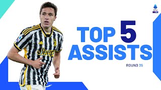 Chiesa’s perfect lobbed cross  Top Assists  Round 35  Serie A 202324 [upl. by Lazor409]