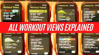 Apple Watch Workout Views All WatchOS 9 Workout View Metrics Explained [upl. by Wallack]