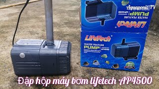 Đập hộp máy bơm lifetech AP4500aquaponics how make [upl. by Jerri]