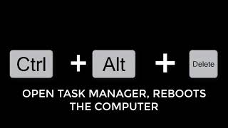 CTRL  ALT  DELETE OPEN TASK MANAGER AND REBOOT THE COMPUTER SHORTCUT KEYBOARDS [upl. by Adnovay]