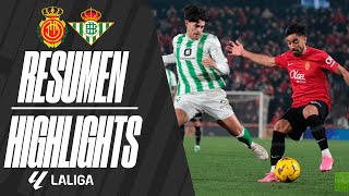 Highlights J22 RCD Mallorca vs Real Betis  RCD Mallorca [upl. by Enoved]