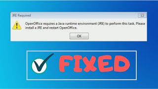 FIXED OpenOffice requires a java runtime environment to perform this task  Rajnath Prasad [upl. by Odranoel]