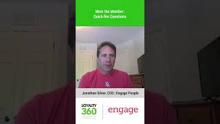 Meet the Member Quick fire Questions ft Engage People  Loyalty Live [upl. by Tatiana831]