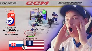 MS v hokeji 2024  Slovensko  USA NHL 24 [upl. by Llirret929]