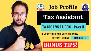 Tax Assistant Job Profile amp Salary  Complete Details Part  II  My Experience  Made For SSC2021 [upl. by Ramaj786]