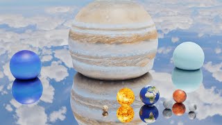 planet bouncing  Solar System Planet Size Comparison 3D [upl. by Einahpts38]