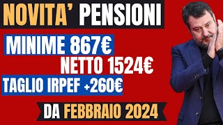 ✅NOVITÀ PENSIONI a marzo 2024 📈 RIDUZIONE IRPEF E AUMENTO NETTO salgono le MINIME [upl. by Yrellih]