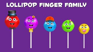 The Finger Family Lollipop Family Nursery Rhyme  Lollipop Finger Family Songs [upl. by Akema190]